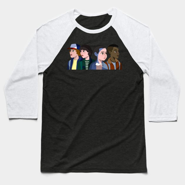 Stranger Things Baseball T-Shirt by horribleaccents